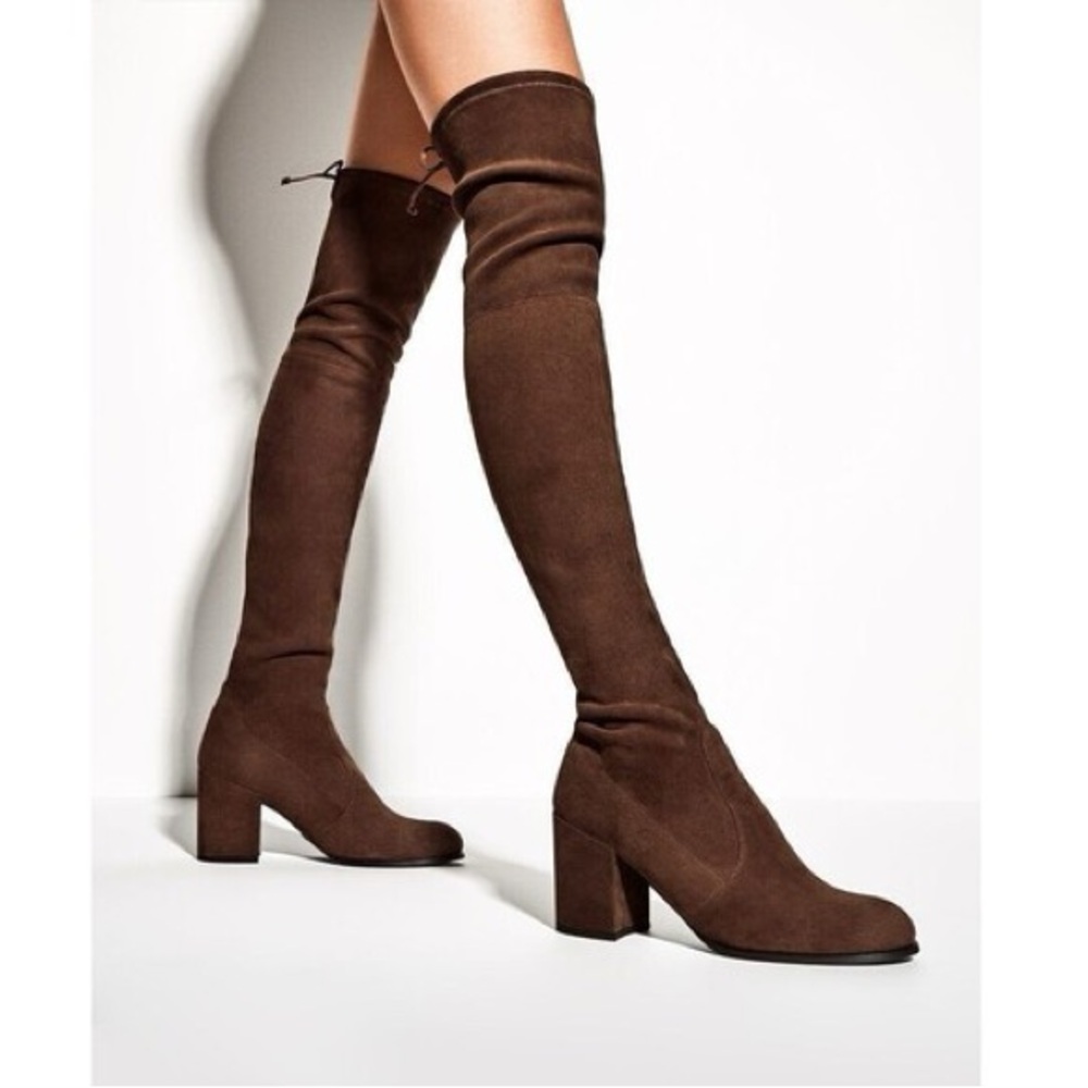 STUART WEITZMAN Flareland suede over-the-knee boots size 5.5 women  H22N17